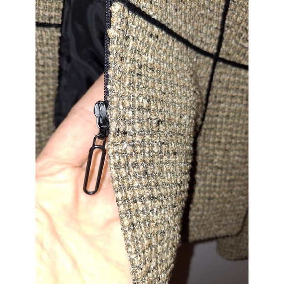 Kasper Women's Two Piece Skirt Suit Brown And Black Textured | Size 6 - Picture 4 of 16